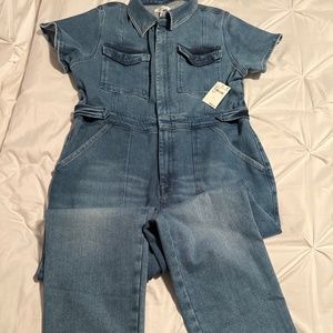 Good American denim jumpsuit